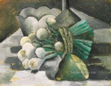 Naturaleza muerta con cebollas 1908 Pablo Picasso Pinturas al óleo